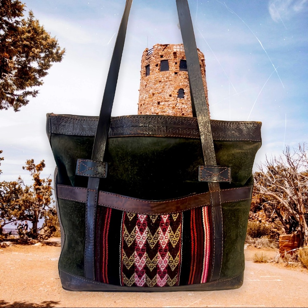 Leather tote